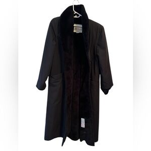 London Fog Black Coat with fleece inlining